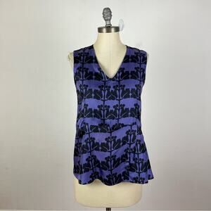 Marni Purple Silk Sleeveless Blouse